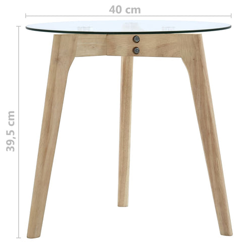 vidaXL Side Table Set 2 pcs Tempered Glass