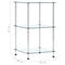 vidaXL 3-Tier Shelf Transparent 40x40x67 cm Tempered Glass