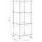 vidaXL 4-Tier Shelf Transparent 40x40x100 cm Tempered Glass