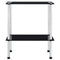 vidaXL 2-Tier Shelf Black 40x40x47 cm Tempered Glass