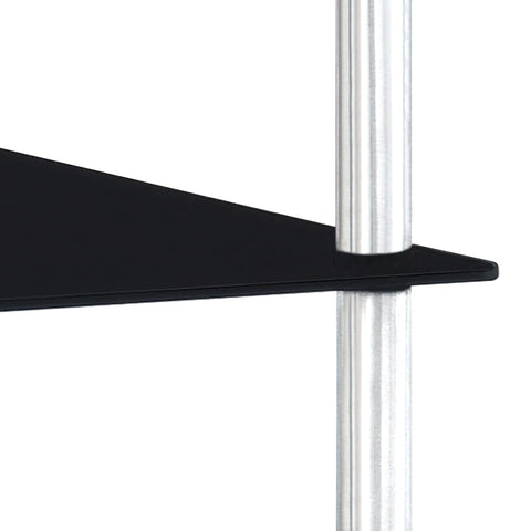 vidaXL 3-Tier Shelf Black 40x40x67 cm Tempered Glass