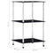 vidaXL 3-Tier Shelf Black 40x40x67 cm Tempered Glass