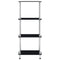 vidaXL 4-Tier Shelf Black 40x40x100 cm Tempered Glass