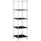vidaXL 5-Tier Shelf Black 40x40x130 cm Tempered Glass