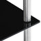 vidaXL 6-Tier Shelf Black 40x40x160 cm Tempered Glass