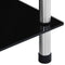 vidaXL 6-Tier Shelf Black 40x40x160 cm Tempered Glass