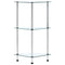 vidaXL 3-Tier Shelf Transparent 30x30x67 cm Tempered Glass