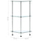 vidaXL 3-Tier Shelf Transparent 30x30x67 cm Tempered Glass