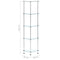 vidaXL 5-Tier Shelf Transparent 30x30x130 cm Tempered Glass
