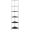 vidaXL 6-Tier Shelf Black 30x30x160 cm Tempered Glass
