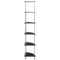 vidaXL 6-Tier Shelf Black 30x30x160 cm Tempered Glass