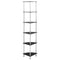 vidaXL 6-Tier Shelf Black 30x30x160 cm Tempered Glass