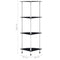 vidaXL 4-Tier Shelf Black 30x30x100 cm Tempered Glass