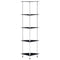 vidaXL 5-Tier Shelf Black 30x30x130 cm Tempered Glass