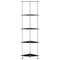 vidaXL 5-Tier Shelf Black 30x30x130 cm Tempered Glass