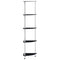 vidaXL 5-Tier Shelf Black 30x30x130 cm Tempered Glass