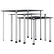 vidaXL Nesting Tables 3 pcs Black Tempered Glass