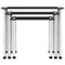 vidaXL Nesting Tables 3 pcs Black Tempered Glass
