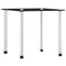 vidaXL Nesting Tables 3 pcs Black Tempered Glass