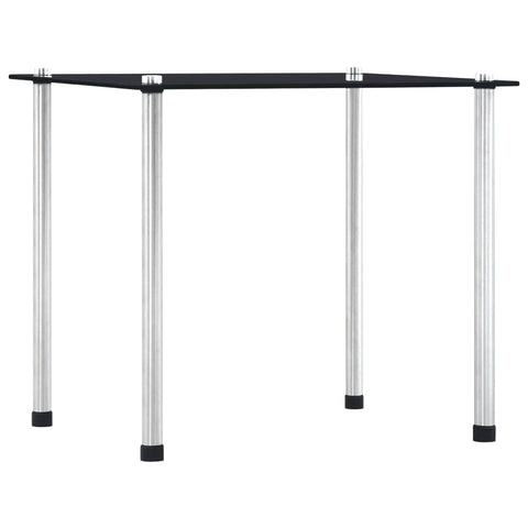 vidaXL Nesting Tables 3 pcs Black Tempered Glass