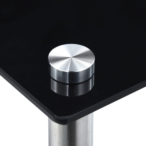 vidaXL Nesting Tables 3 pcs Black Tempered Glass