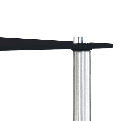 vidaXL Nesting Tables 3 pcs Black Tempered Glass