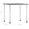 vidaXL Nesting Tables 3 pcs Black Tempered Glass