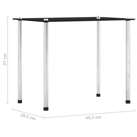 vidaXL Nesting Tables 3 pcs Black Tempered Glass