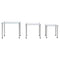 vidaXL Nesting Tables 3 pcs Transparent Tempered Glass