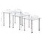 vidaXL Nesting Tables 3 pcs Transparent Tempered Glass