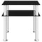 vidaXL Side Table Black 45x50x45 cm Tempered Glass