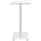 vidaXL U-Shaped Side Table Transparent 45x30x58 cm Tempered Glass