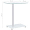 vidaXL U-Shaped Side Table Transparent 45x30x58 cm Tempered Glass