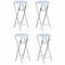 vidaXL Bar Tables 4 pcs with MDF Tabletop White