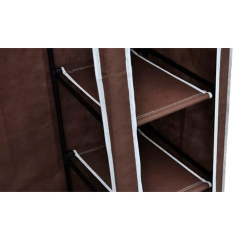 vidaXL Fabric Wardrobe Brown