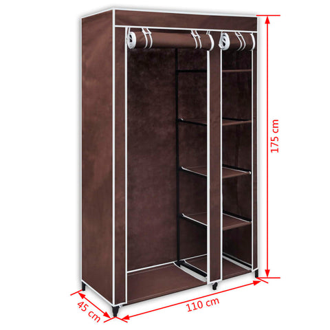 vidaXL Fabric Wardrobe Brown