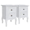 vidaXL Nightstands 2 pcs with 2 Drawers MDF White