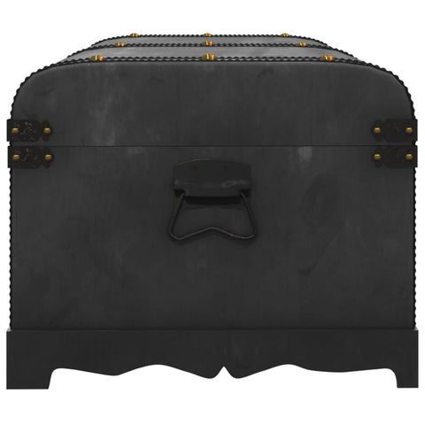 vidaXL Wooden Treasure Chest Large Black