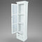 vidaXL Chic Bookcase Cabinet with 3 Shelves White Wooden