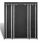 vidaXL Fabric Wardrobe with Compartments and Rods 45x150x176 cm Black