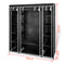 vidaXL Fabric Wardrobe with Compartments and Rods 45x150x176 cm Black