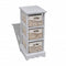 vidaXL Wooden Storage Rack 3 Weaving Baskets White