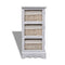 vidaXL Wooden Storage Rack 3 Weaving Baskets White
