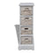 vidaXL Wooden Storage Rack 4 Weaving Baskets White
