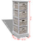 vidaXL Wooden Storage Rack 4 Weaving Baskets White