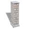 vidaXL Wooden Storage Rack 5 Weaving Baskets White