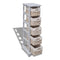 vidaXL Wooden Storage Rack 5 Weaving Baskets White