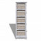 vidaXL Wooden Storage Rack 5 Weaving Baskets White