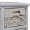 vidaXL Wooden Storage Rack 5 Weaving Baskets White