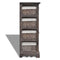 vidaXL Wooden Storage Rack 4 Weaving Baskets Brown